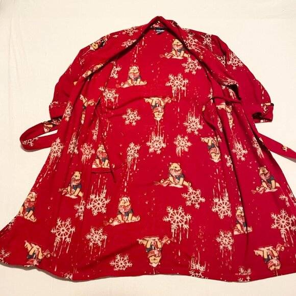 Disney Winnie the Pooh Red Polyester Womens Bath Robe Size Small - Picture 12 of 15